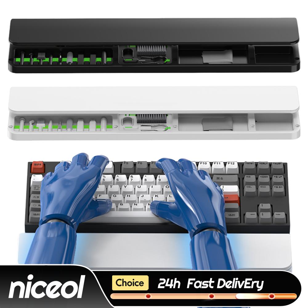 Keyboard Wrist Pad Leather - Repose-poignets en ABS et cuir avec