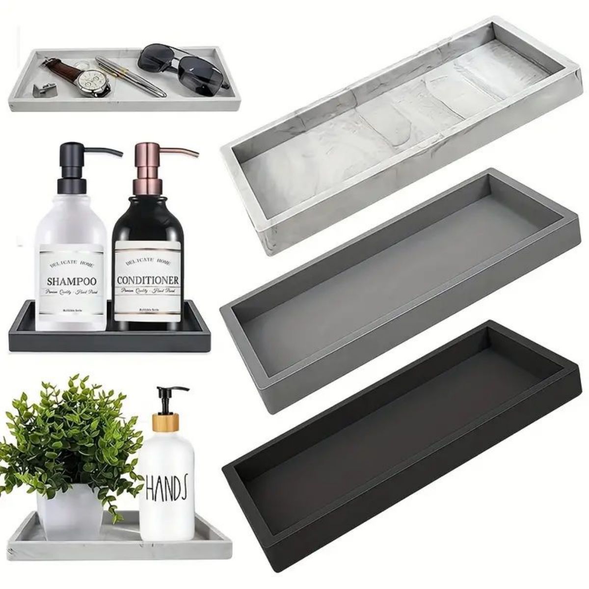 Tech Accessories For Office Desk - Plateau de bureau en silicone multi-usage,