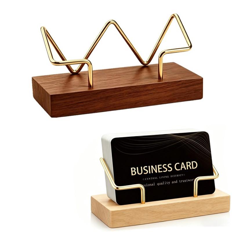 Tech Accessories For Office Desk - 【A8】Porte-cartes de visite en bois, organisateur