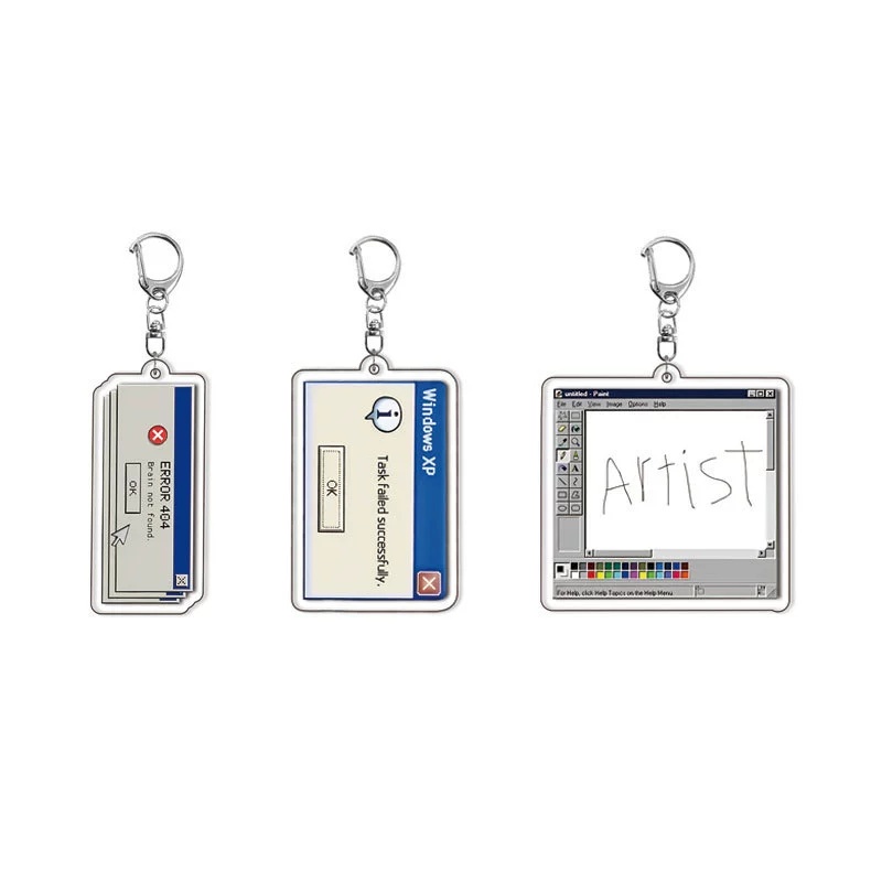 Tech Keychain Accessories - Accessoire Denied drôle Meme acrylique porte-clés