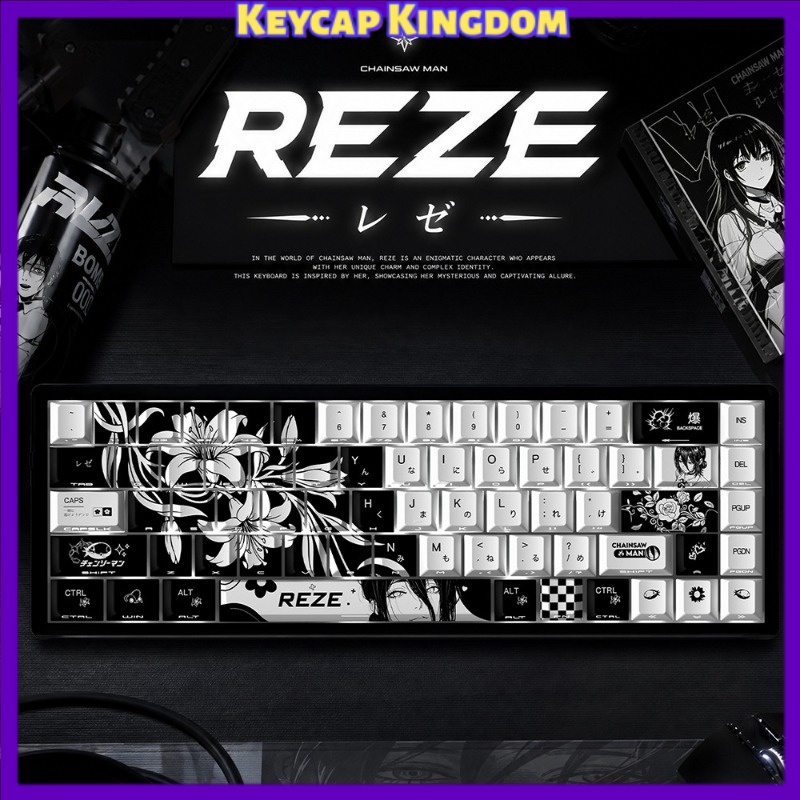 Tech Gaming Accessories - NOUVEAU Reze 5.0 Keycaps Anime Thème