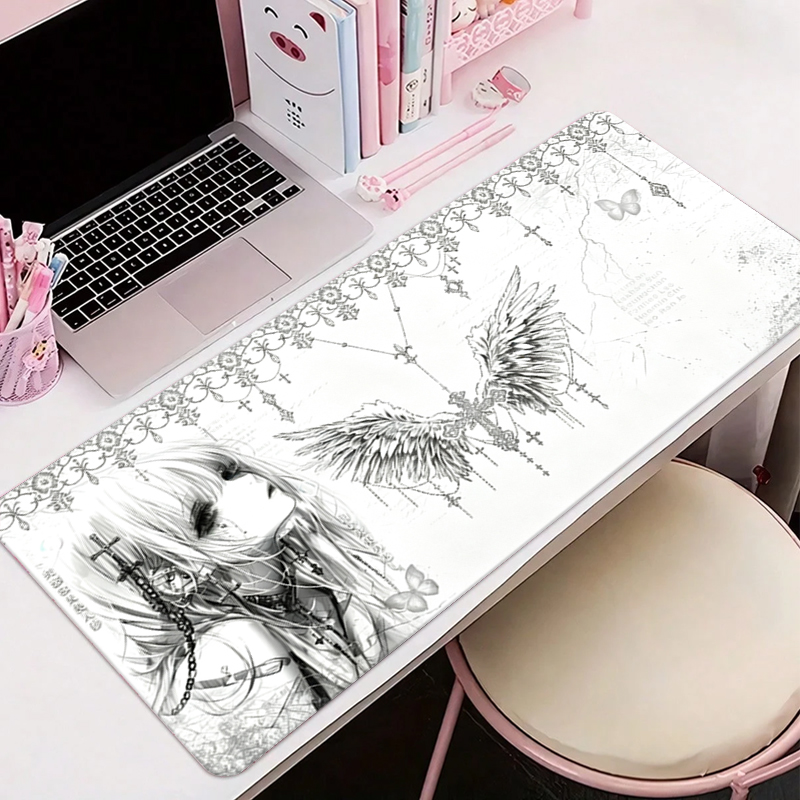 Tech Accessories For Office Desk - Tapis de souris en cuir noir