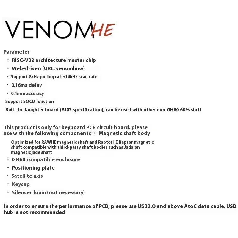 Geonworks Venom60 HE Venom65 H - Tech Gaming Accessories avis et prix