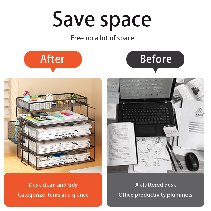 Plateau empilable à 4 niveaux, - Tech Accessories For Office Desk avis et prix