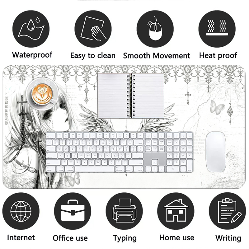 Tapis de souris en cuir noir e - Tech Accessories For Office Desk avis et prix